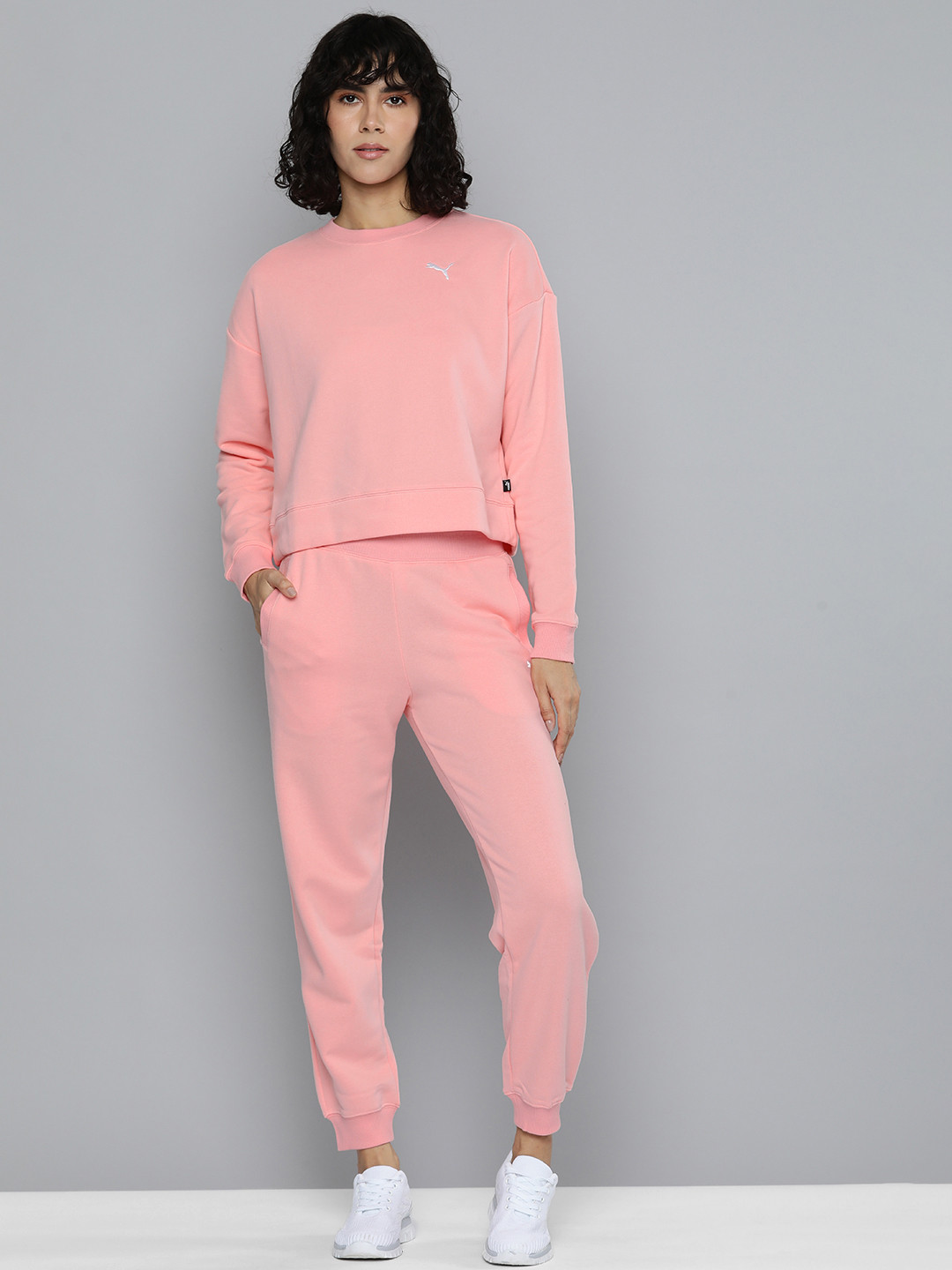 

Puma Solid Relaxed Fit Tracksuits, Pink