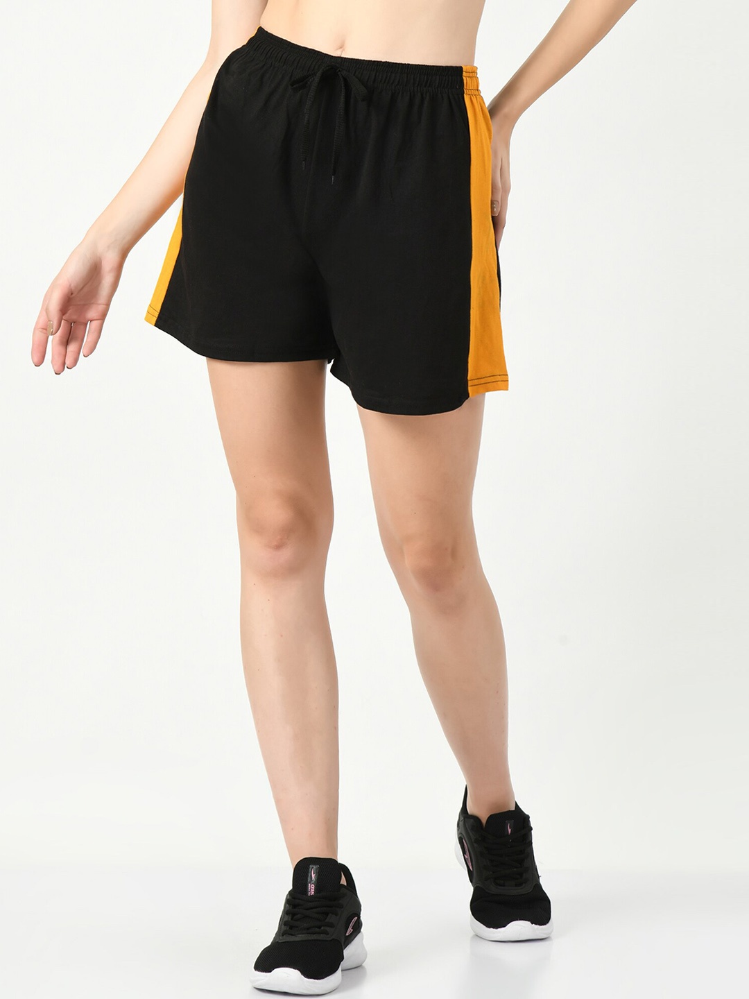 BAESD Women High-Rise Pure Cotton Shorts, Black