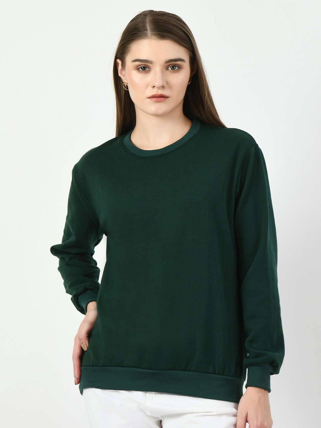 

BAESD Long Sleeves Fleece Pullover, Green