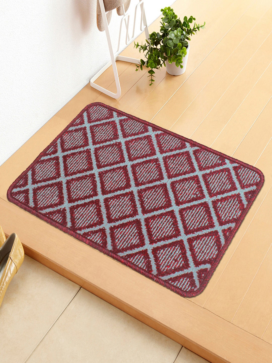 

Story@home Red & Grey Printed Anti Skid Doormats