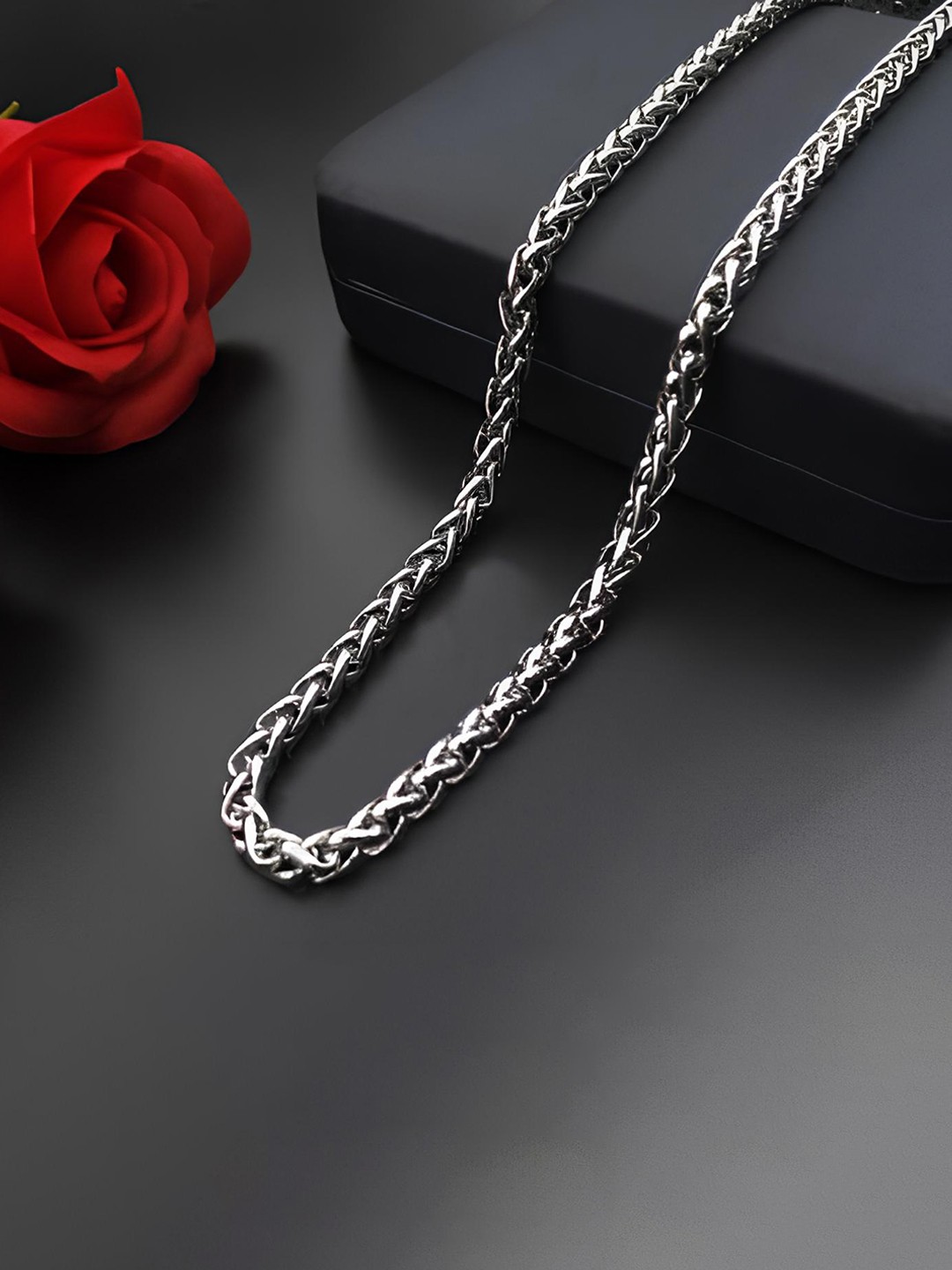 

KARISHMA KREATIONS Unisex Stainless Steel Silver-Plated Chain
