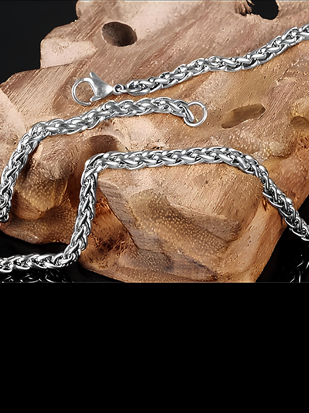 

KARISHMA KREATIONS Unisex Stainless Steel Silver-Plated Chain
