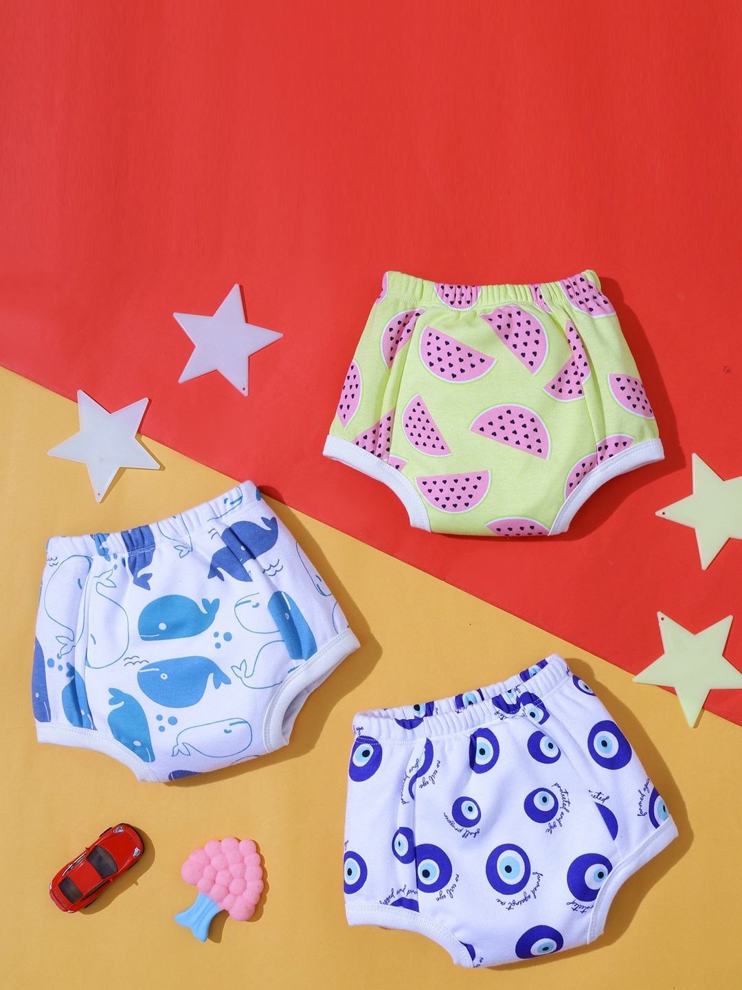 

Snugkins Pack of 9 Unisex Pure Cotton Reusable Potty Training Pants, Blue