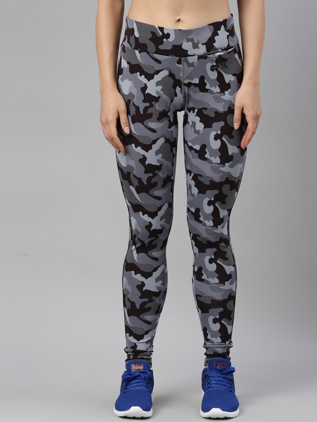 

GOLDSTROMS Camouflage Printed Dry-Fit Tights, Grey