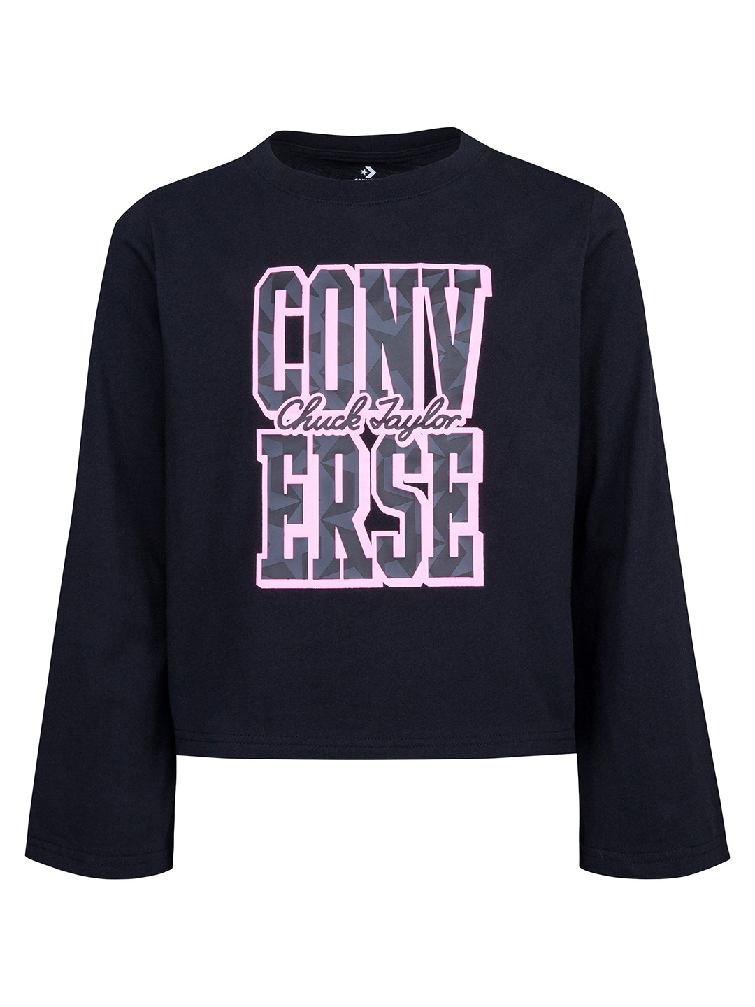

Converse Girls Typography Printed T-Shirt, Black