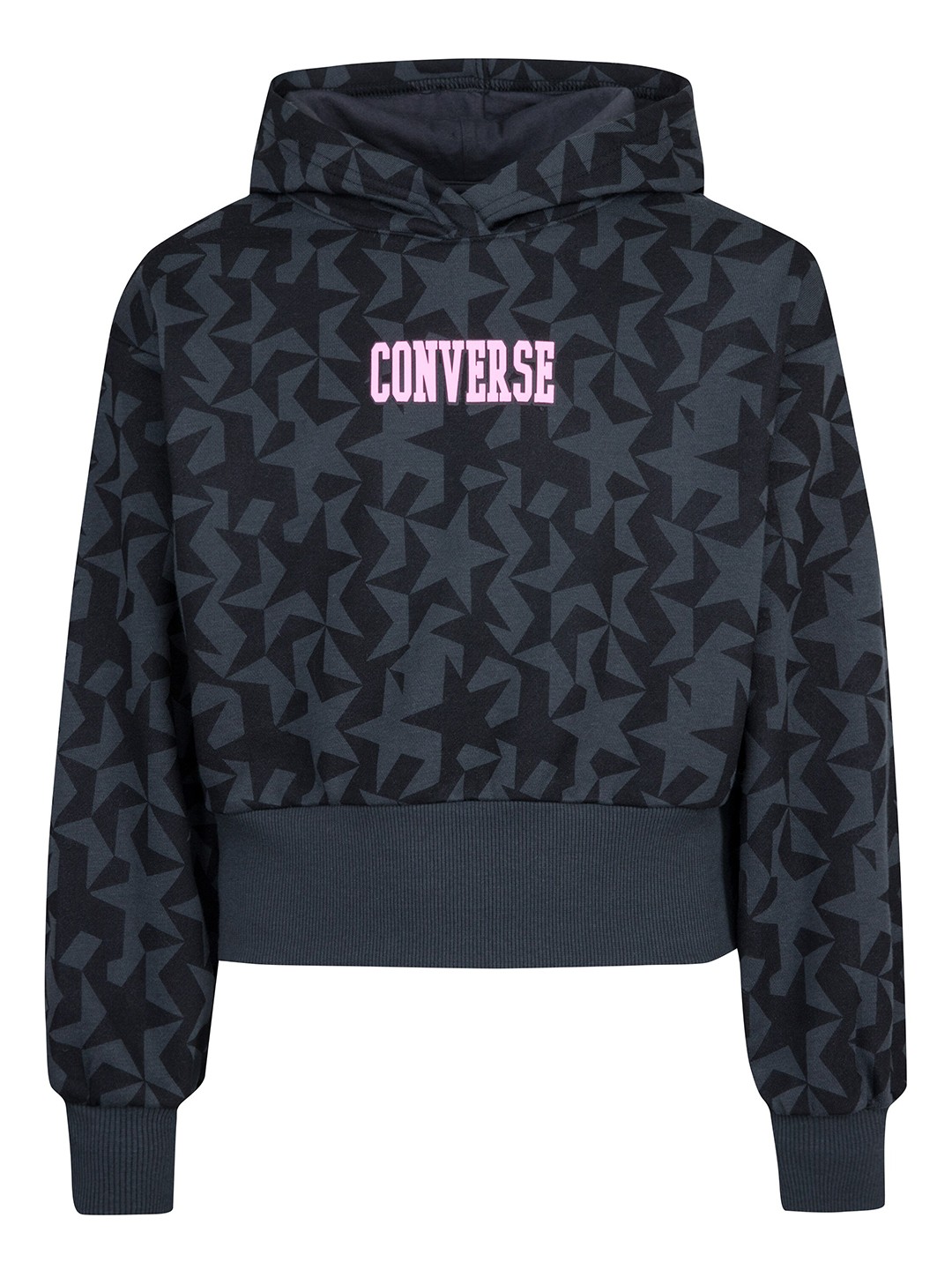 

Converse Girls Geometric Printed Pullover Sweatshirt, Black