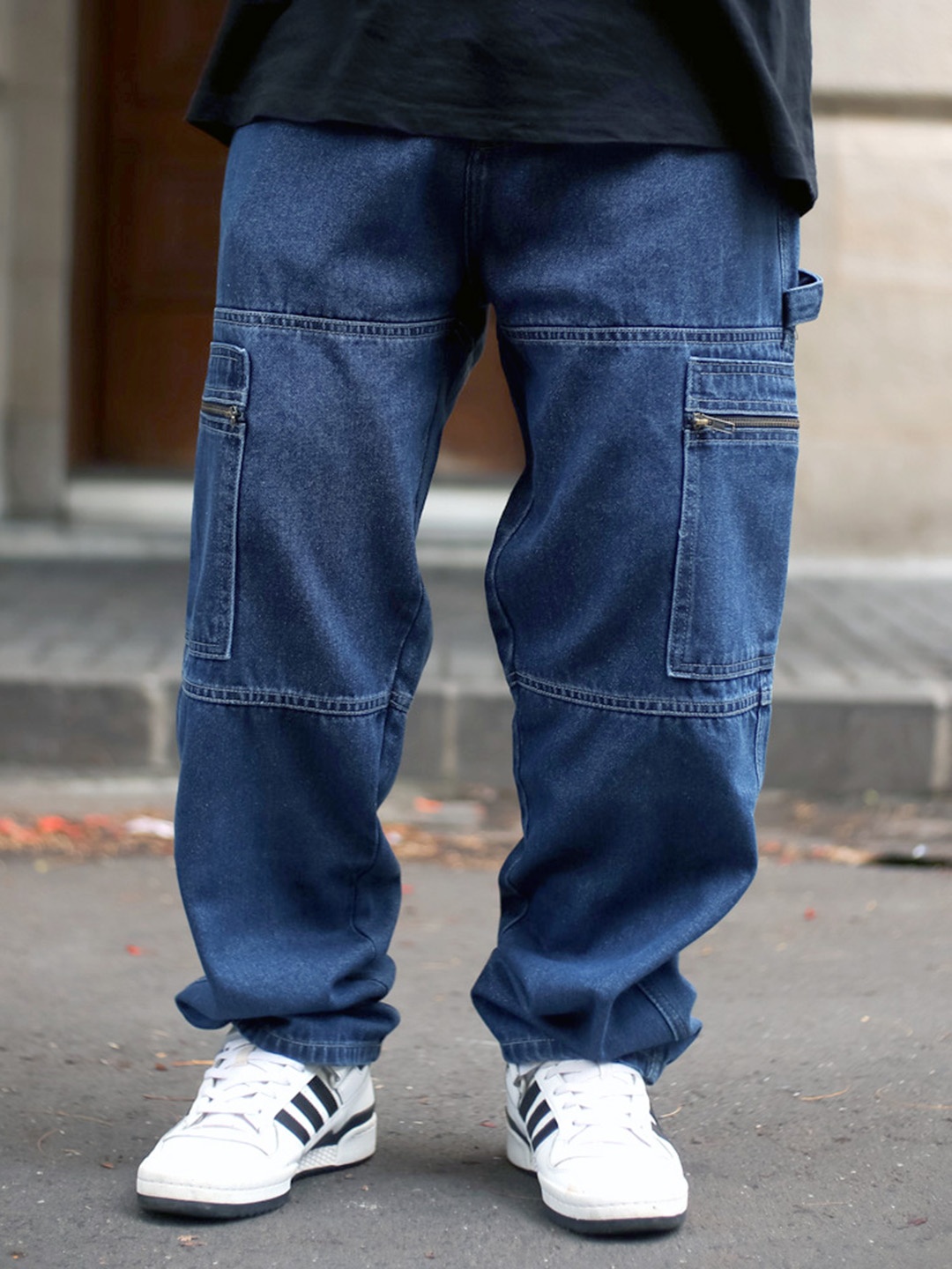 

Powerlook Men Mid-Rise Boyfriend Fit Clean Look Light Fade Jeans, Blue