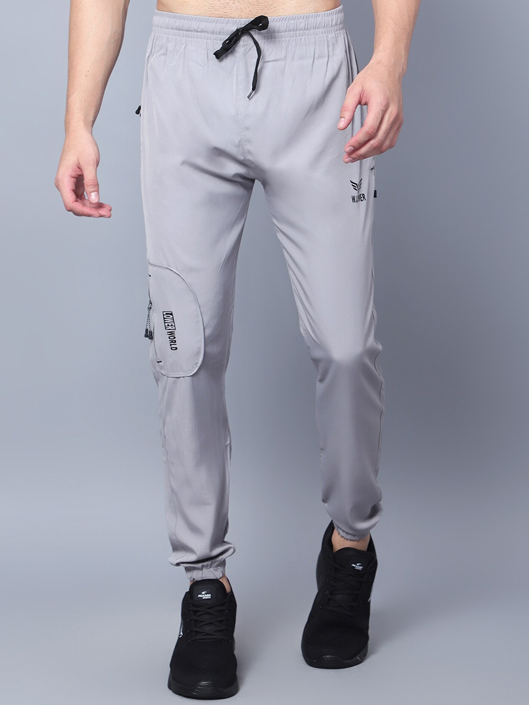 

SKY HEIGHTS Men Typography Printed Regular Fit Joggers, Grey