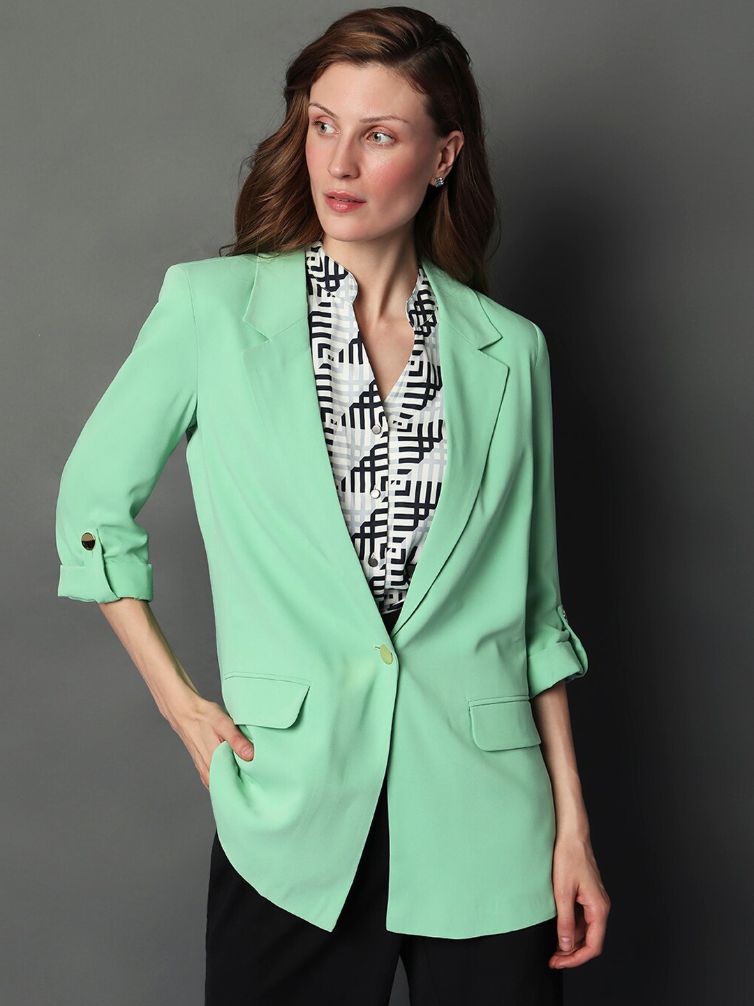 

Vero Moda Single Breasted Blazer, Green
