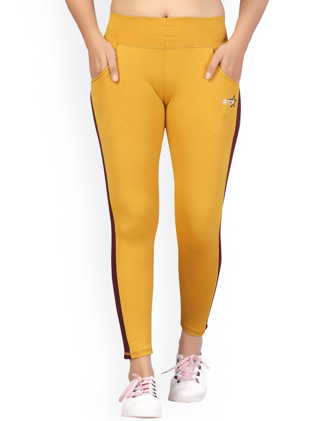 

BAESD Women Slim Fit Rapid-Dry & e-dry technology Sports Track Pants, Yellow