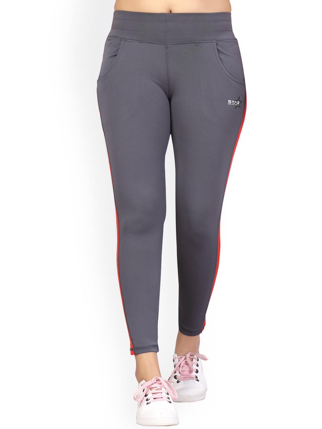 

BAESD Women Slim Fit Mid-Rise Rapid-Dry & e-dry technology Sports Track Pants, Grey