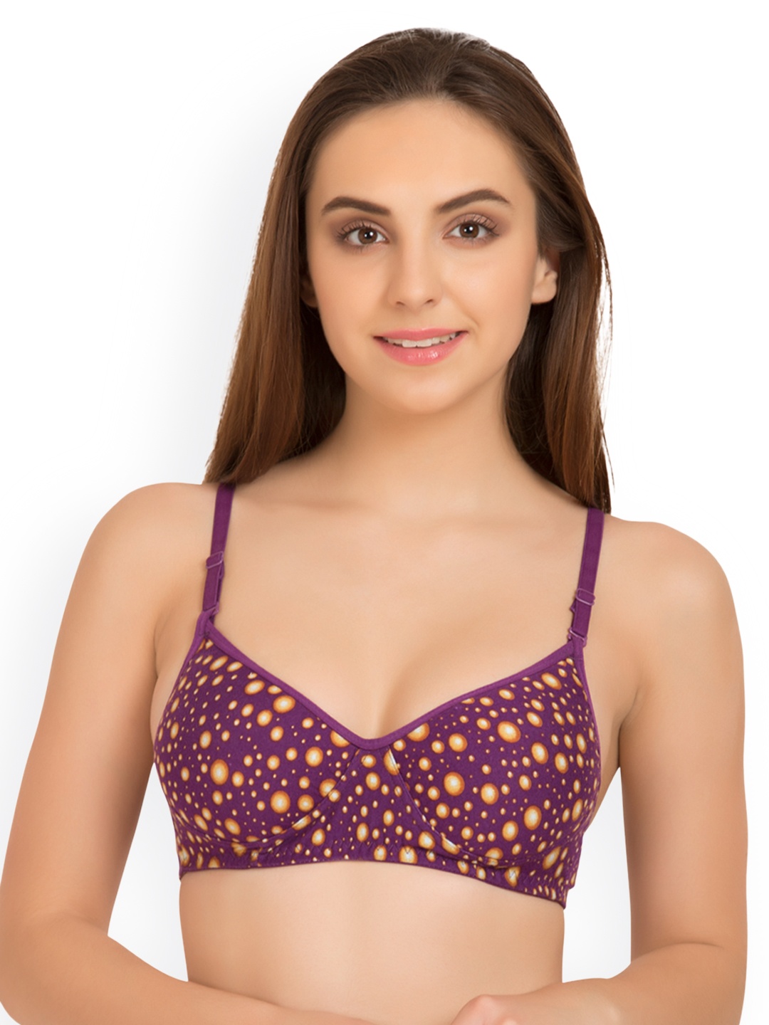 

Tweens Purple & Yellow Printed Non-Wired Lightly Padded T-shirt Bra TW_1334PR