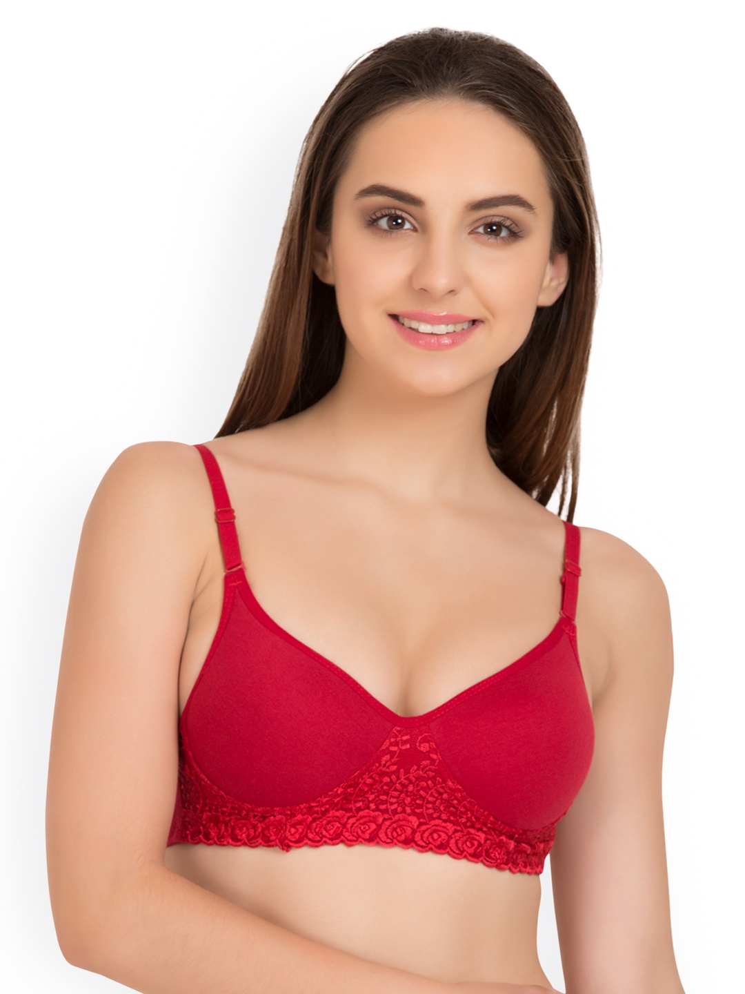 

Tweens Red Solid Non-Wired Lightly Padded T-shirt Bra TW_2351RD