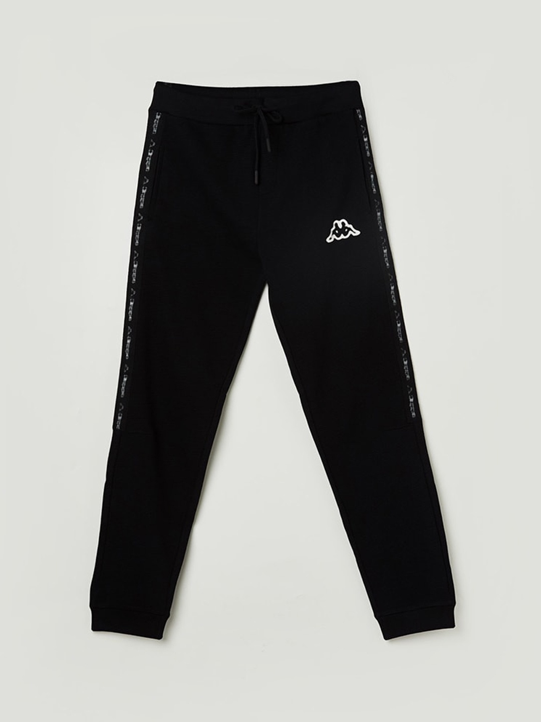 

Kappa Boys Mid-Rise Pure Cotton Joggers, Black
