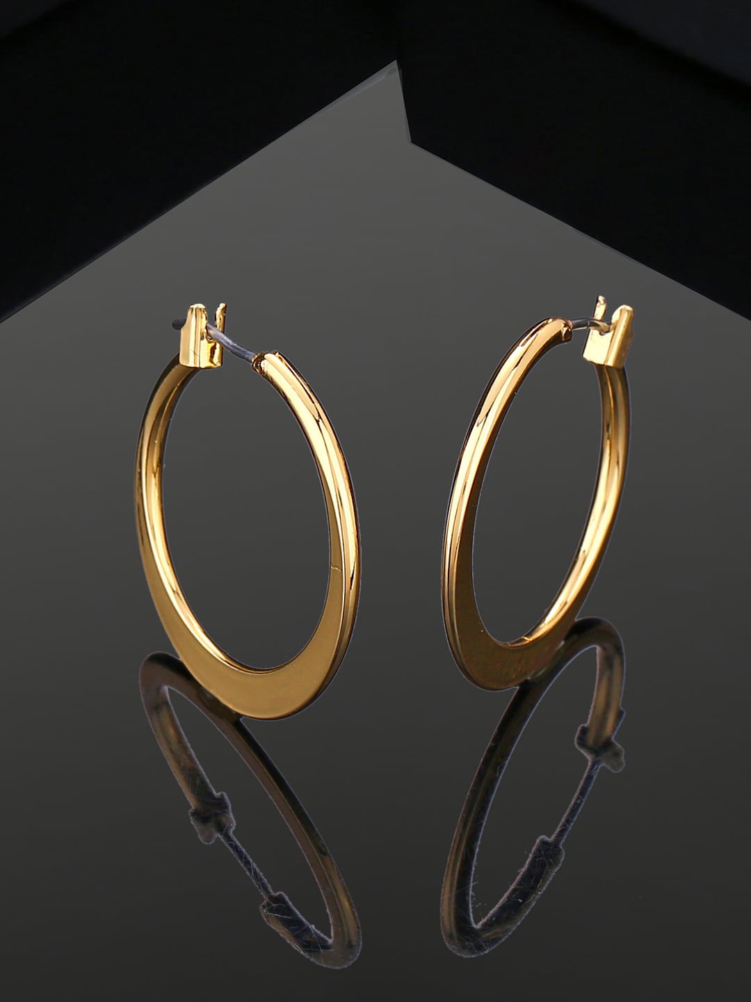 

Estele Gold Plated Circular Hoop Earrings