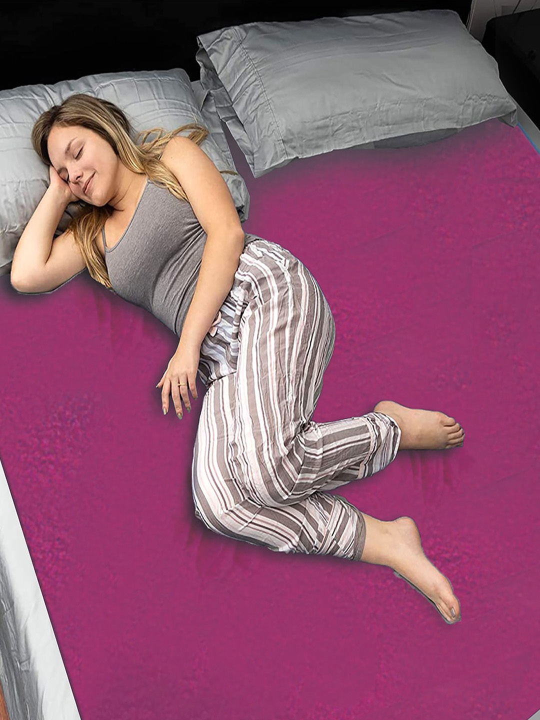 

BeyBee Kids Pink Cotton Waterproof Queen Size Mattress Protector