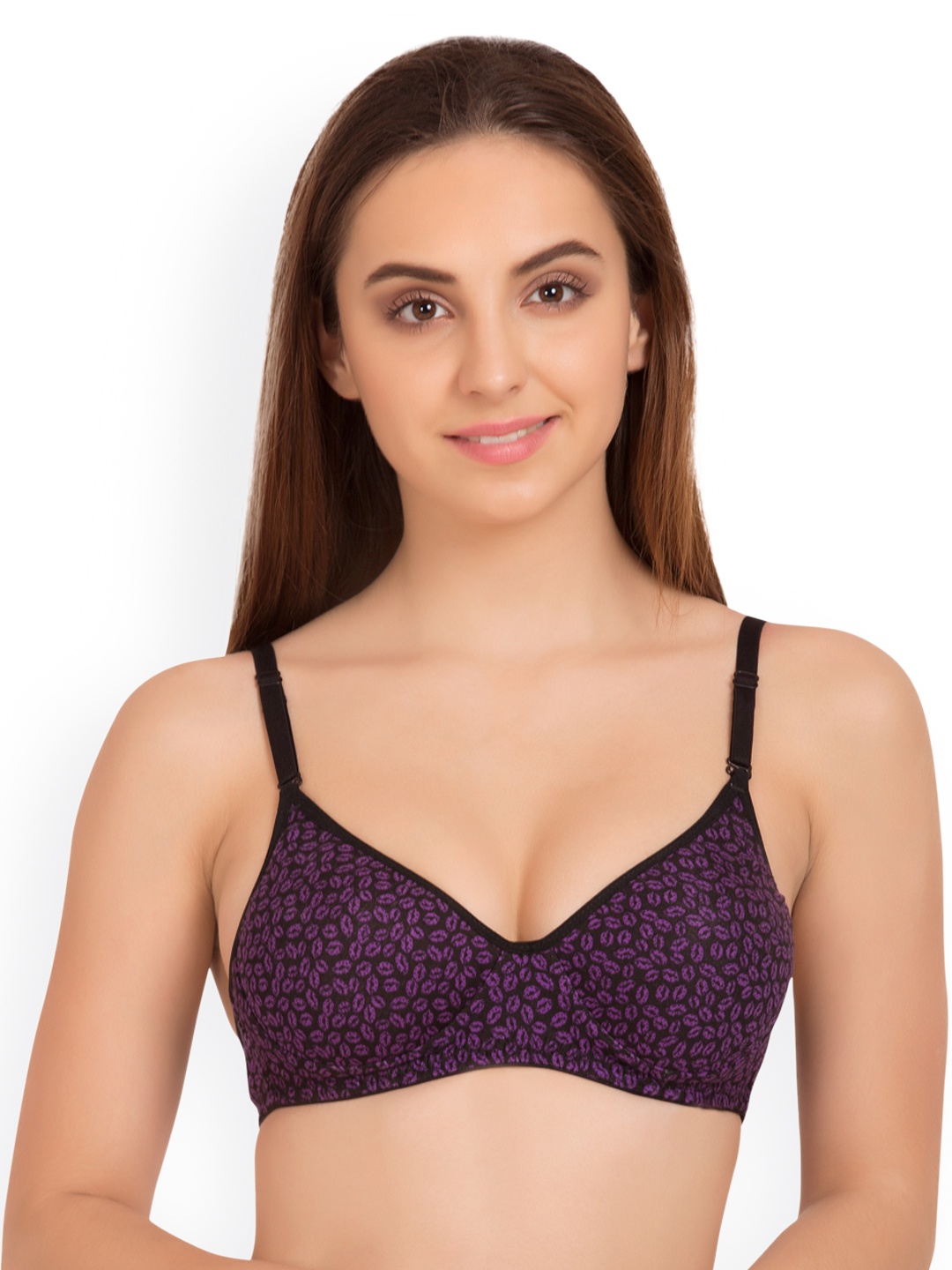 

Tweens Purple & Black Printed Non-Wired Lightly Padded T-shirt Bra TW_13107PR