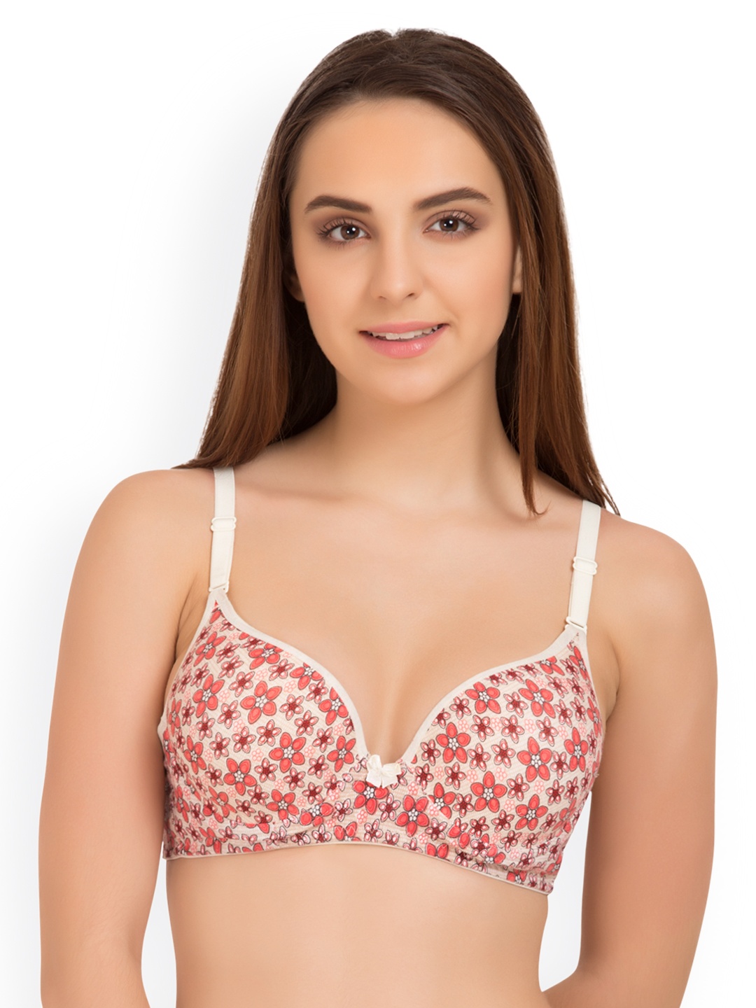 

Tweens Red & Coral Printed Underwired Lightly Padded T-shirt Bra TW_1525PR