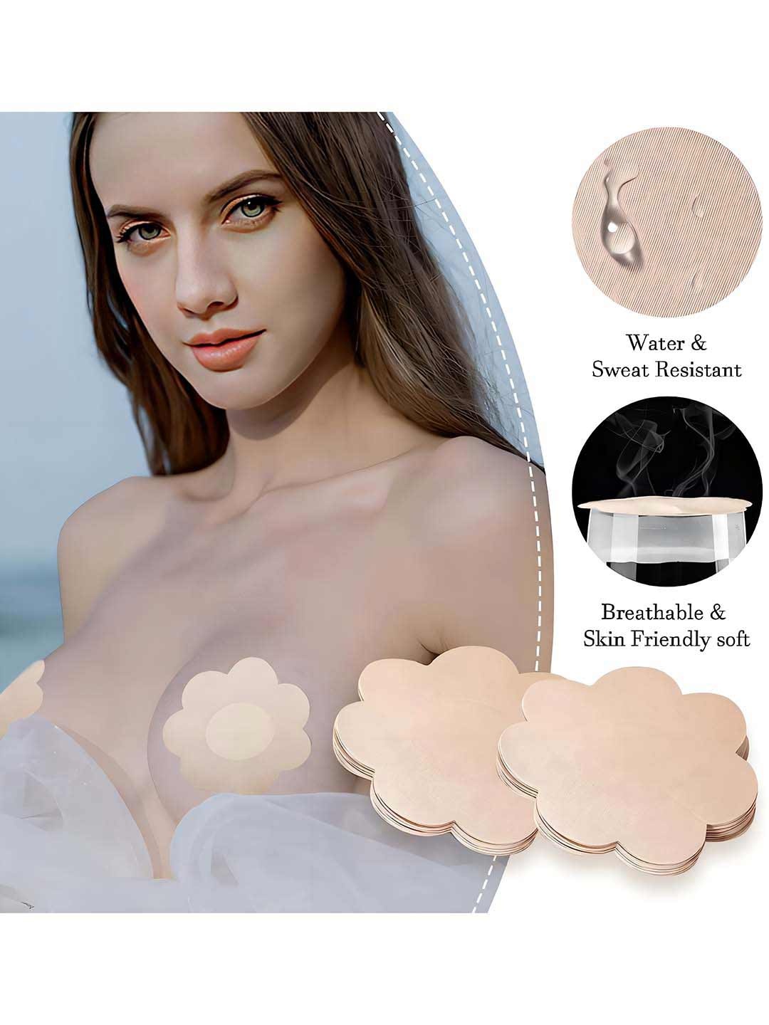 

Hill Islands 22 Flower Shaped Sweat Proof Disposable Nipple Pasties, Nude