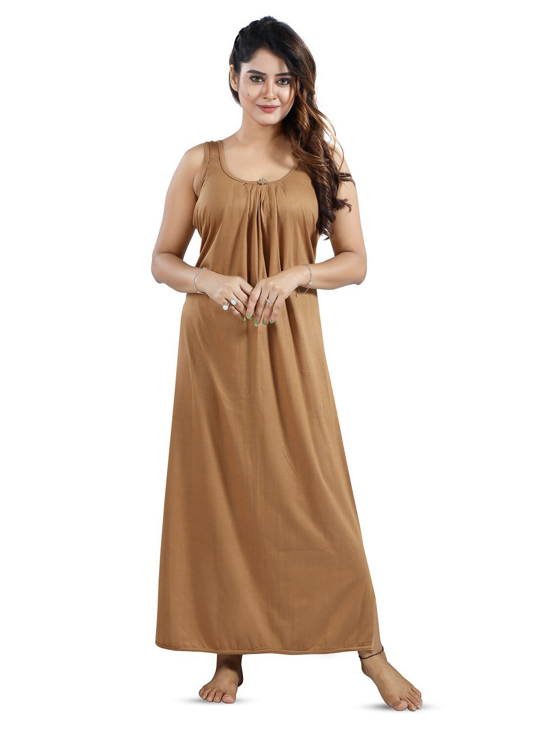 

CINCO Sleeveless Maxi Nightdress, Brown