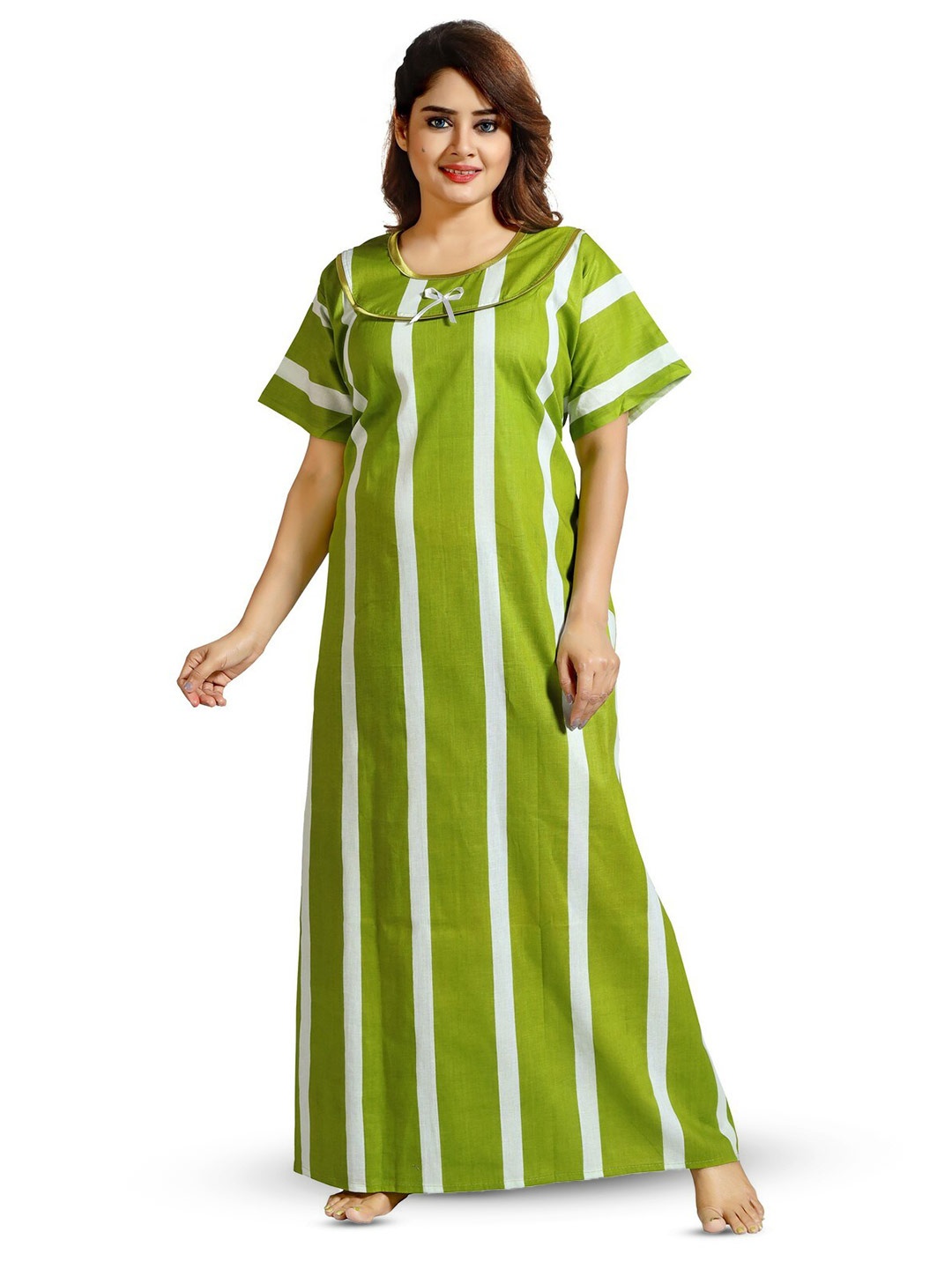 

CINCO Striped Maxi Nightdress, Green