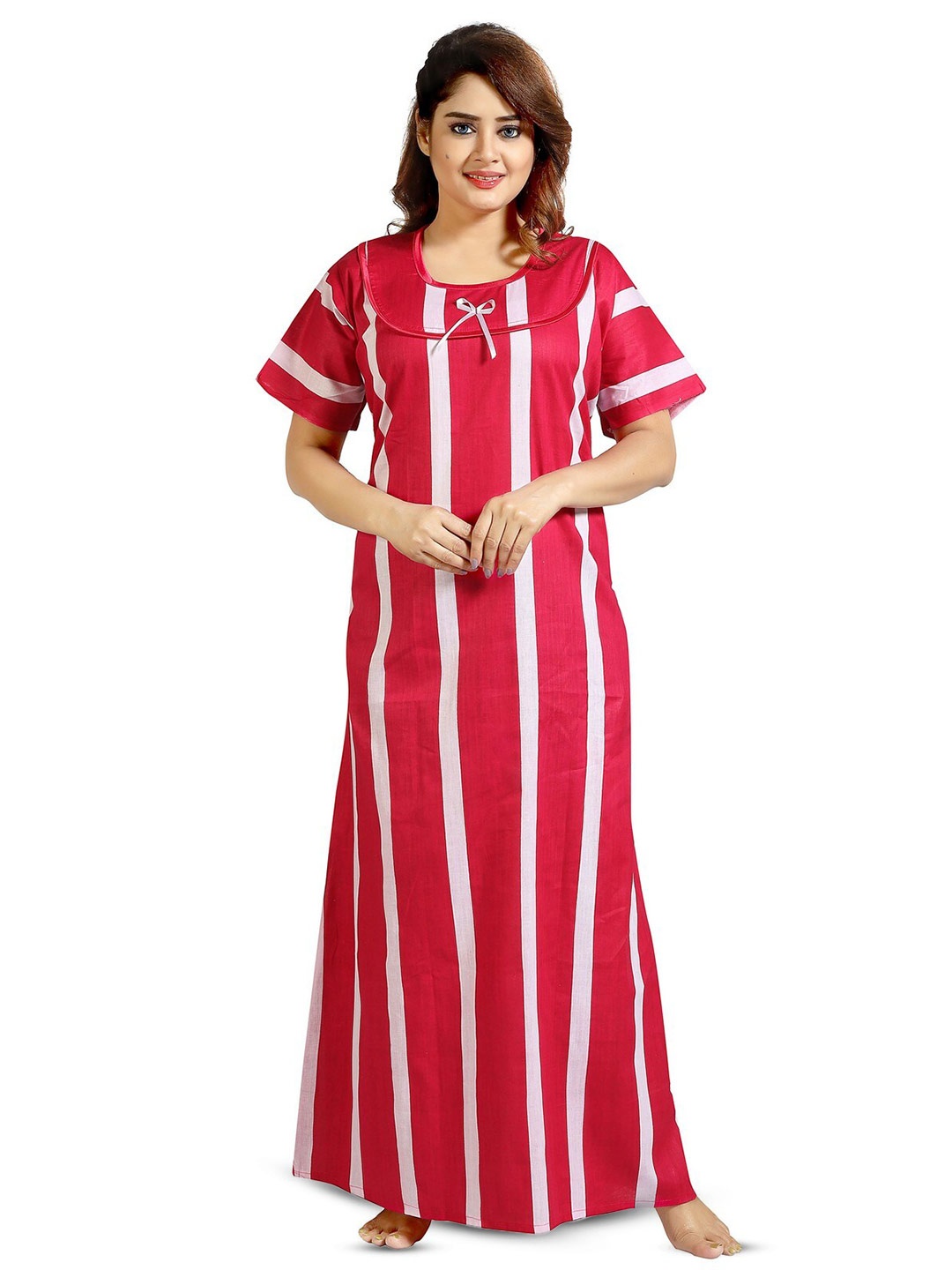 

CINCO Striped Maxi Nightdress, Red