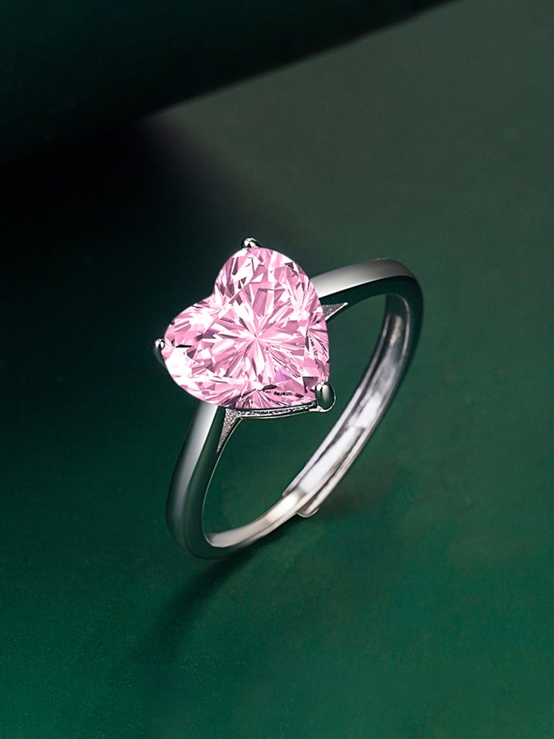 

Designs & You Silver-Plated CZ-Studded Finger Ring