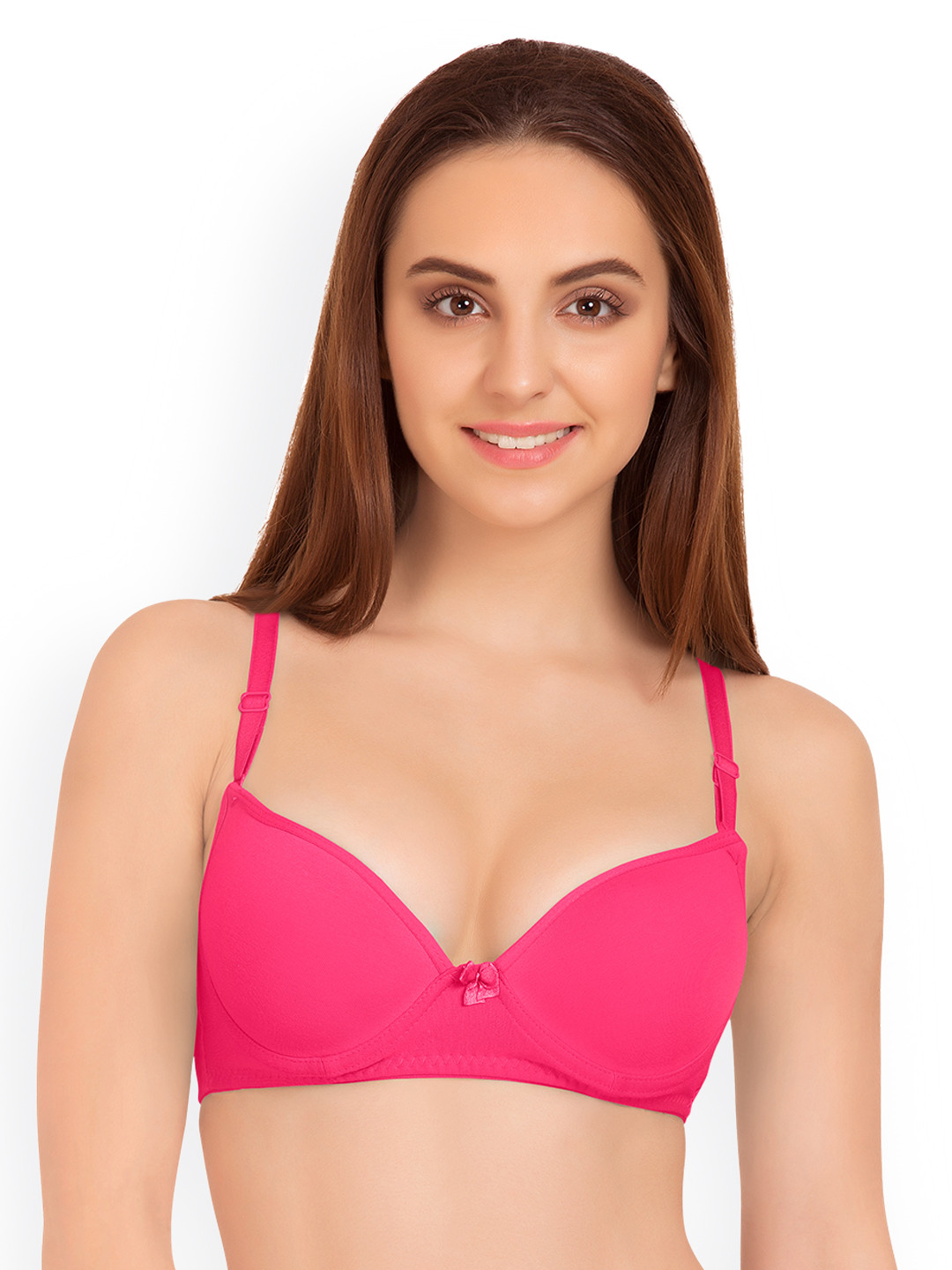 

Tweens Pink Solid Underwired Lightly Padded Push-Up Bra TW_1704DPK