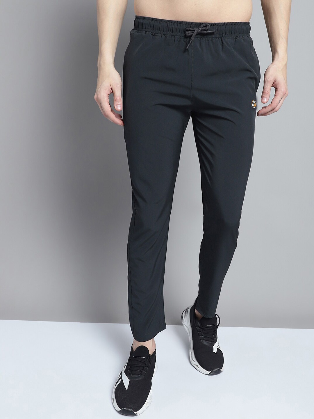 

WELL QUALITY Men Mid-Rise Track Pants, Charcoal