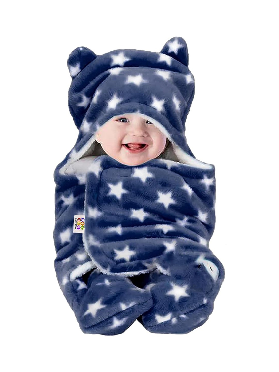 

BeyBee Infants Printed Cotton Soft Wrapper -Sleeping Bag, Blue