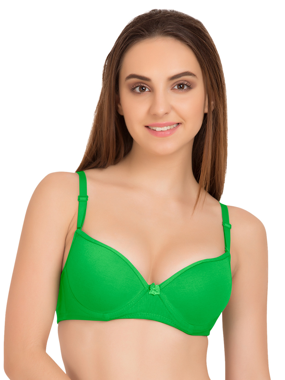 

Tweens Green Solid Underwired Lightly Padded Push-Up Bra TW_1704GR