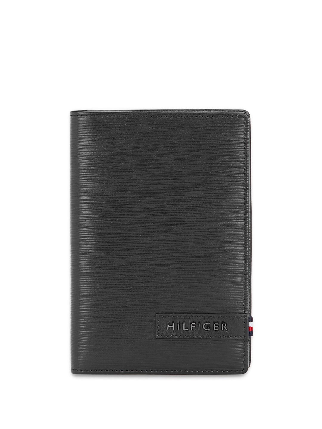 

Tommy Hilfiger Textured Leather Passport Holder, Black