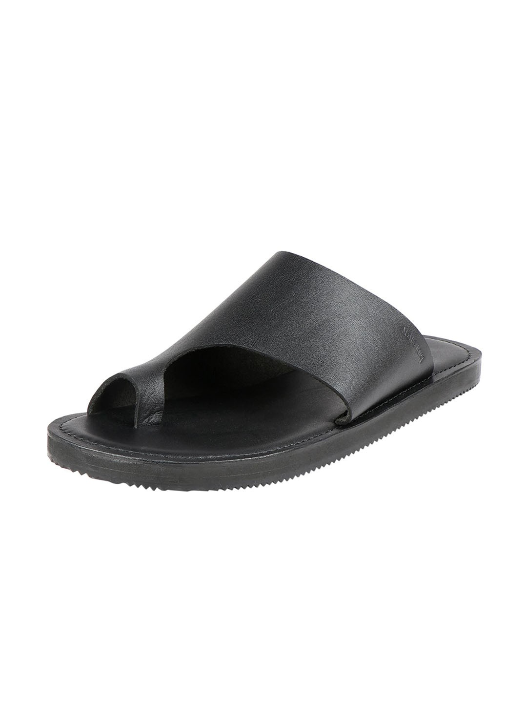 

Hidesign Men Black Leather Comfort Sandals