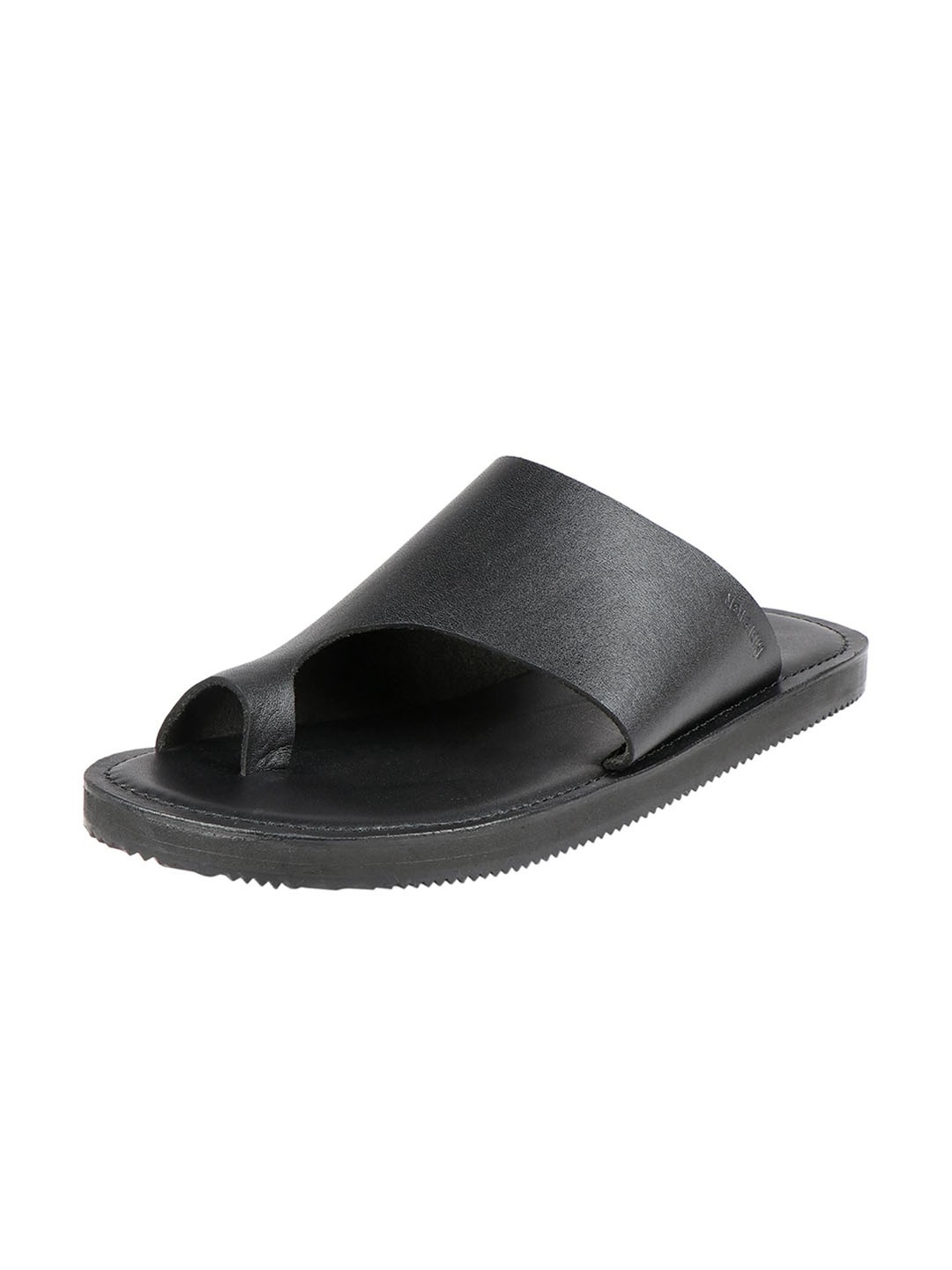 

Hidesign Men Black Leather Comfort Sandals