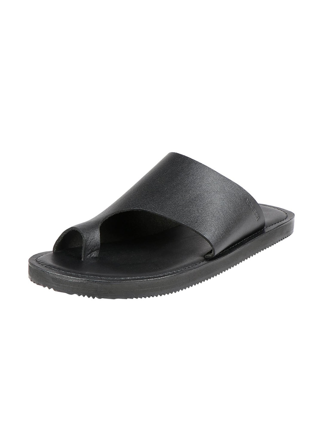 

Hidesign Men Black Leather Comfort Sandals