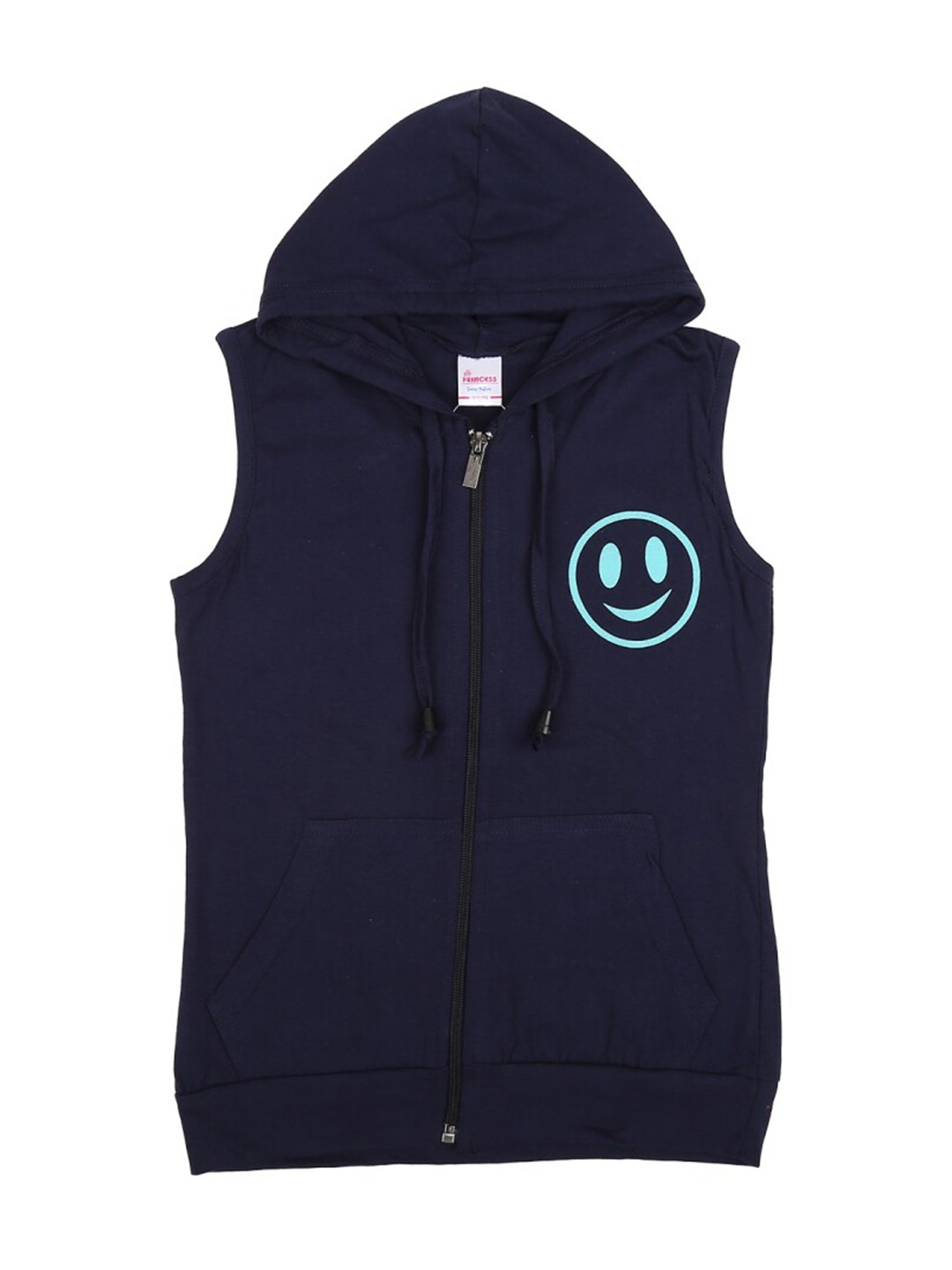 

V-Mart Girls Hooded Cotton T-shirt, Navy blue