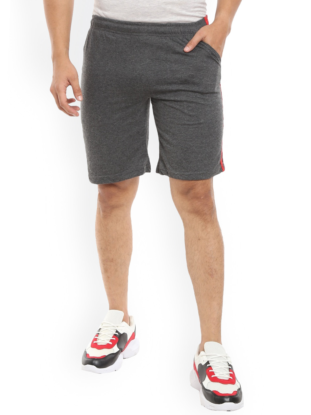 

V-Mart Men Mid-Rise Regular Shorts, Grey