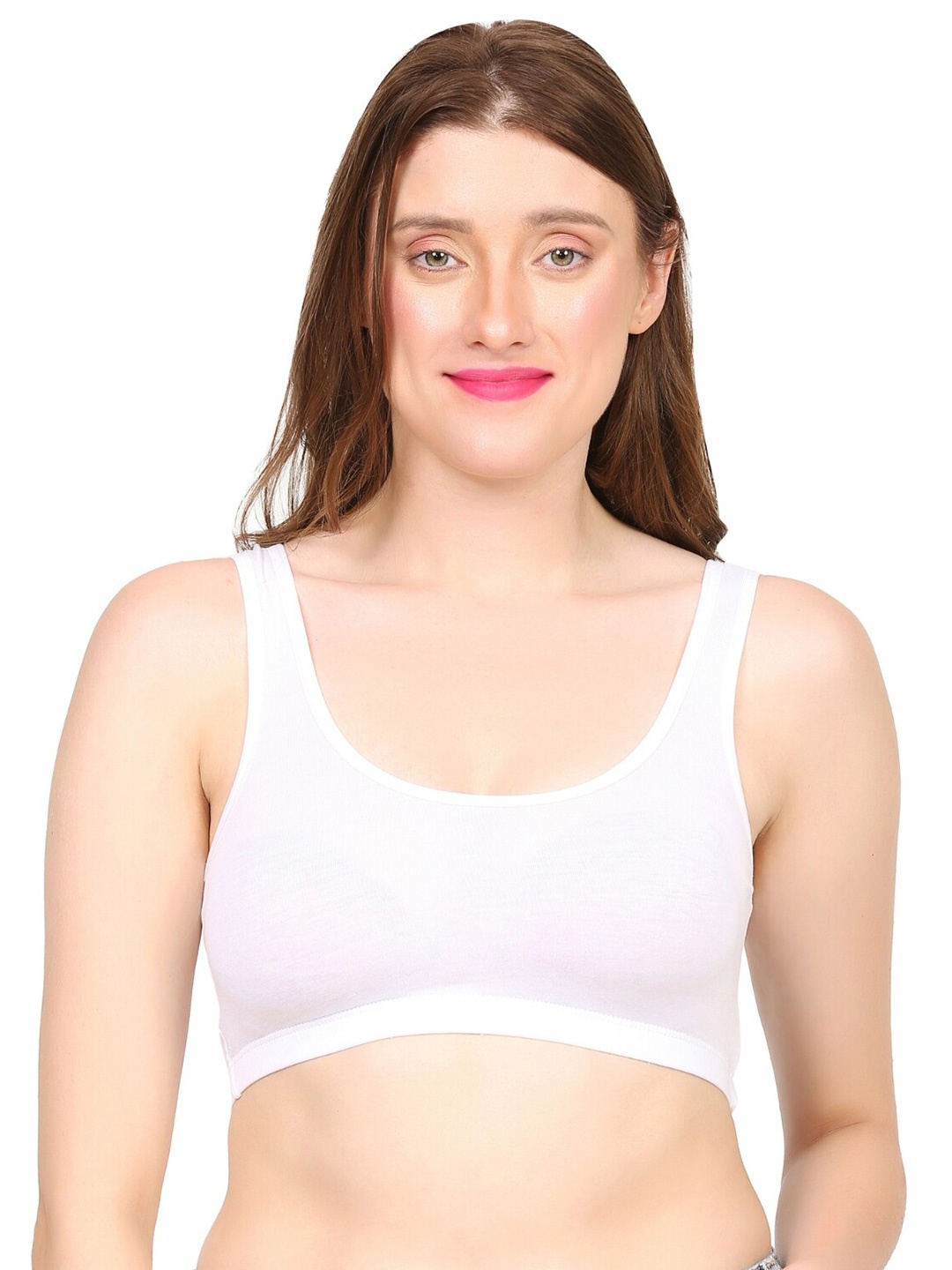 

MYSHA Full Coverage Dry Fit Workout Bra With All Day Comfort, White