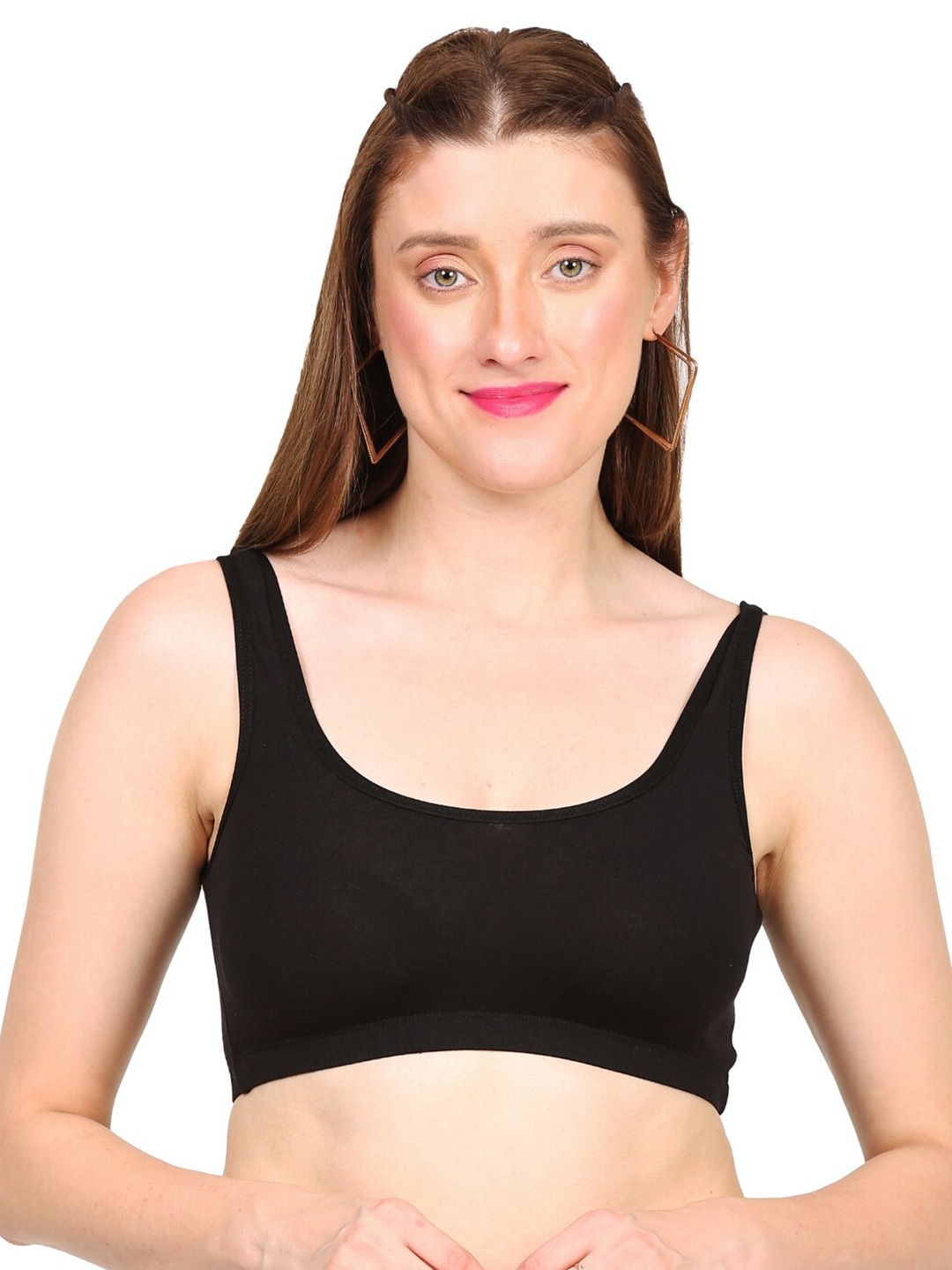 

MYSHA Full Coverage Dry Fit Workout Bra With All Day Comfort, Black