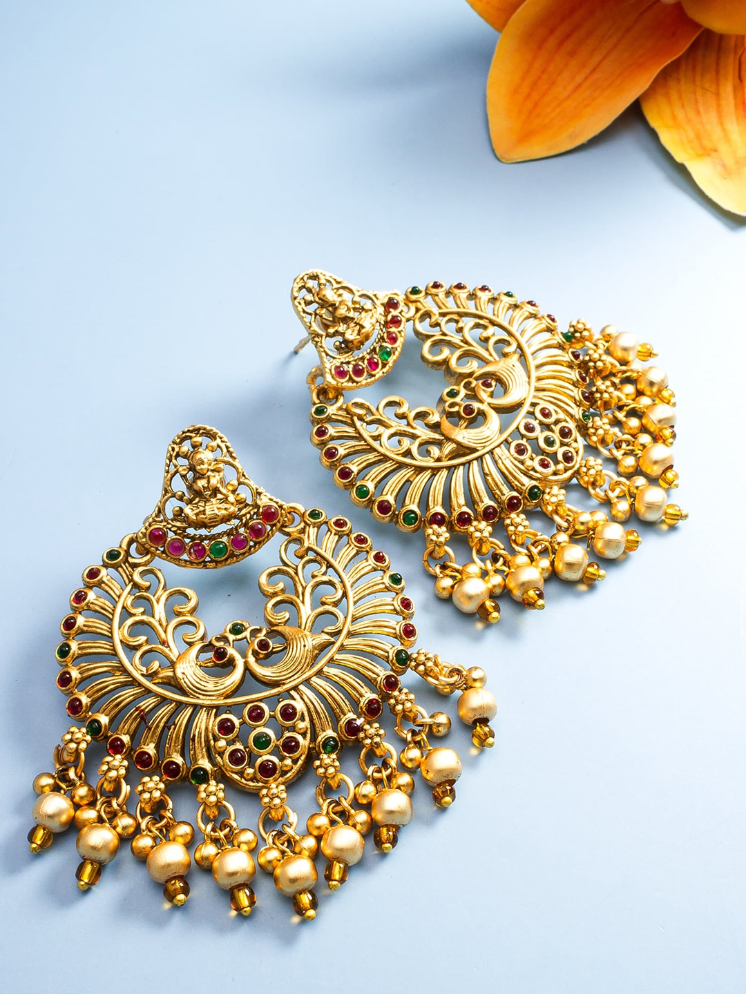 

aadita Gold-Plated Circular Chandbalis