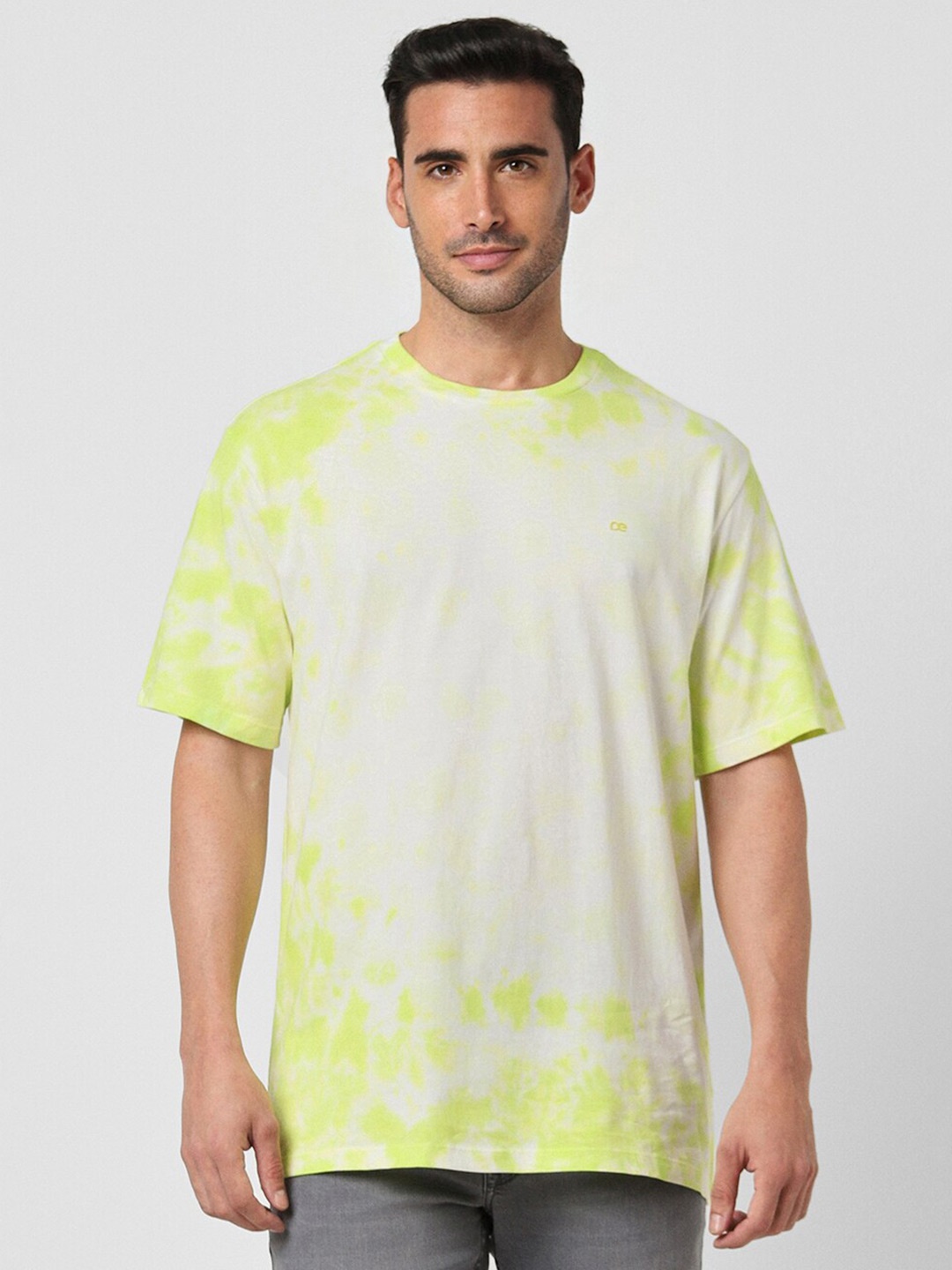 

Peter England Tie and Dyed Casual Pure Cotton T-shirt, Yellow