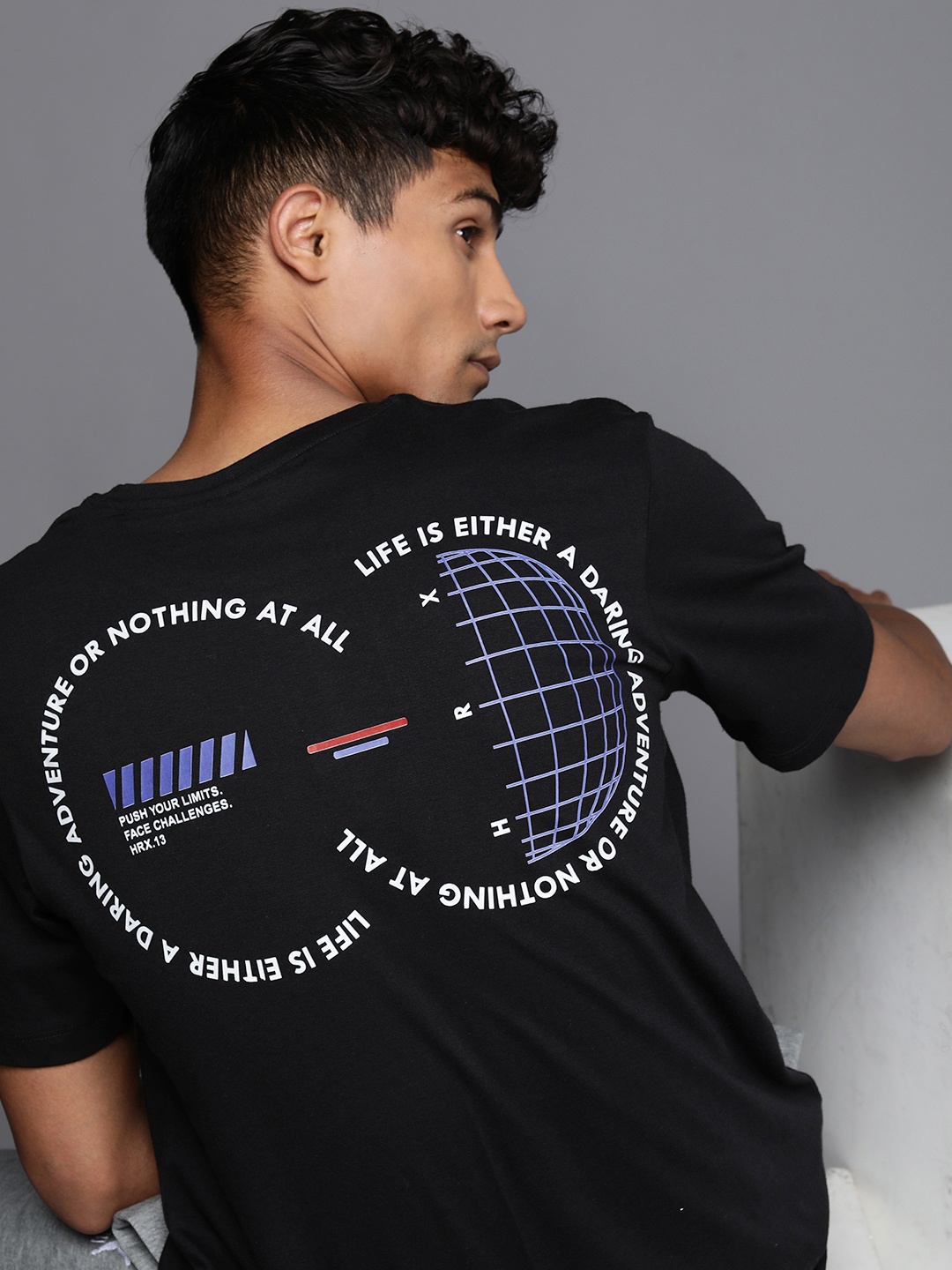 HRX by Hrithik Roshan Men Graphic Printed T-shirt, Black