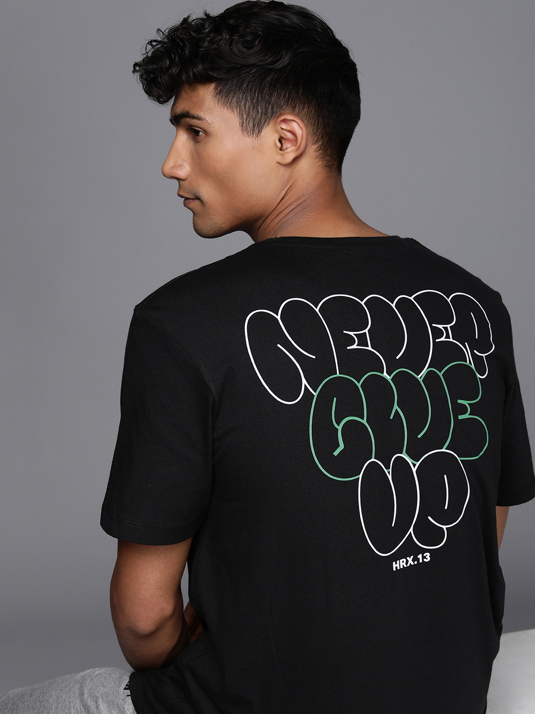 HRX by Hrithik Roshan Men Graphic Printed T-shirt, Black