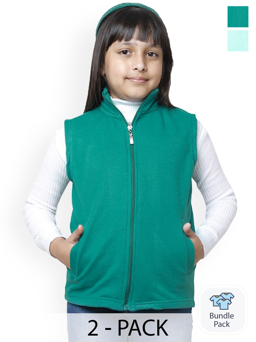 

BAESD Girls Pack of 3 Geometric Fleece Lightweight Crop Bomber Jacket, Green