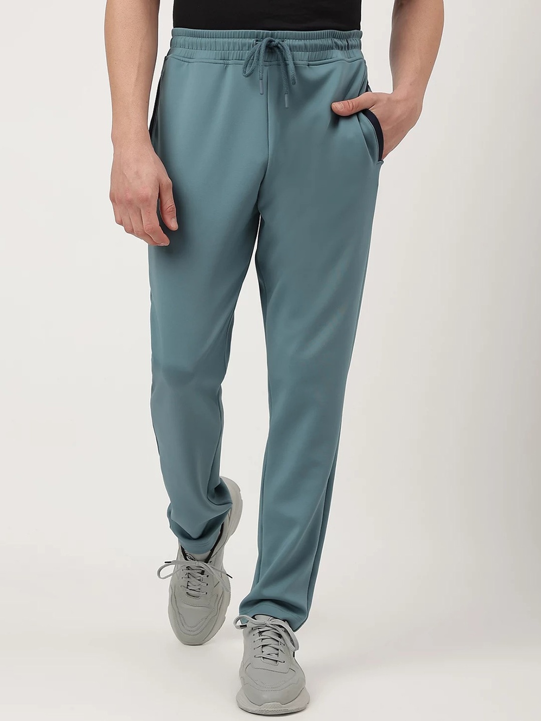 

Marks & Spencer Men Mid-Rise Track Pants, Teal