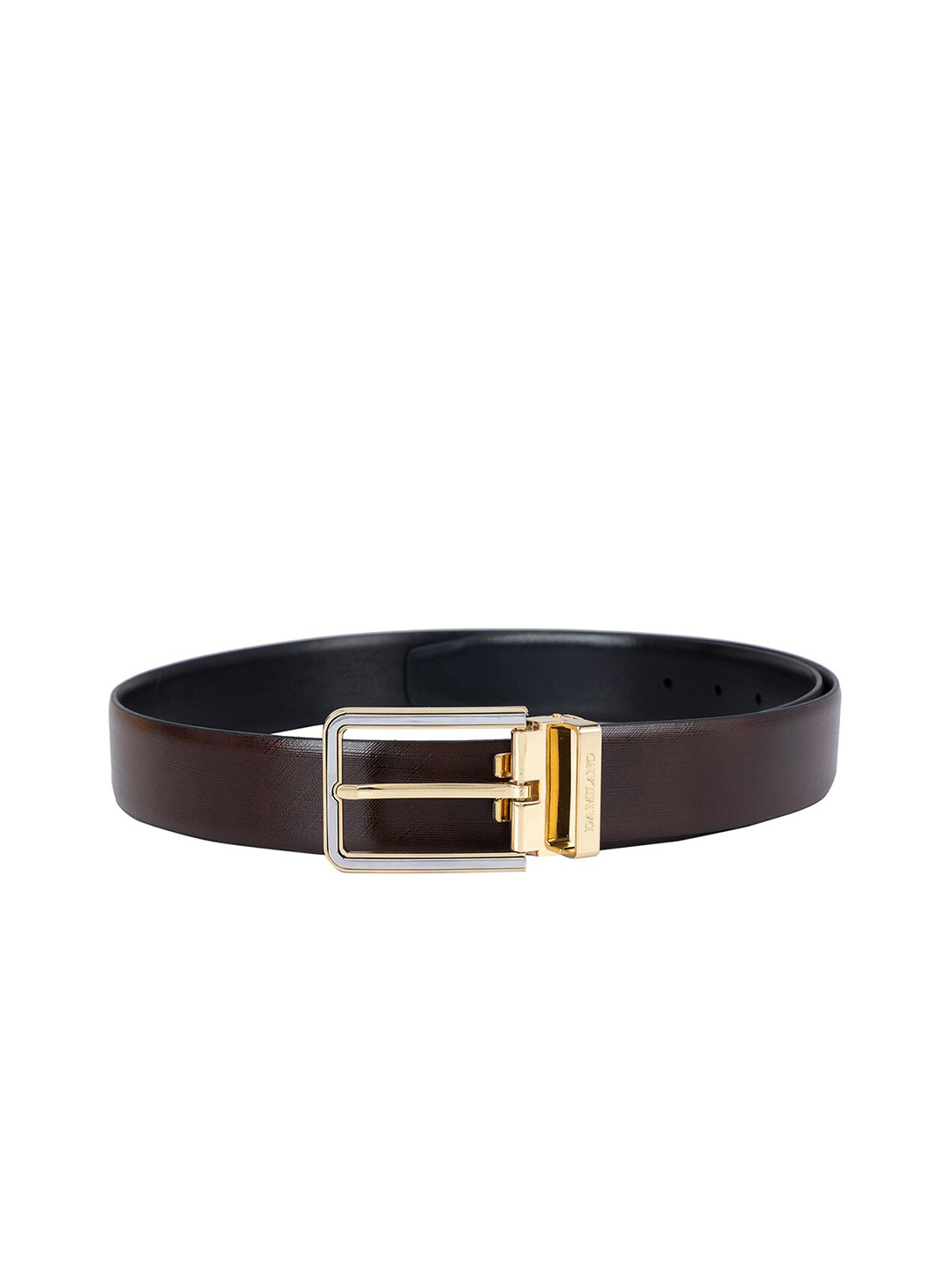 

Da Milano Men Textured Leather Formal Belt, Brown