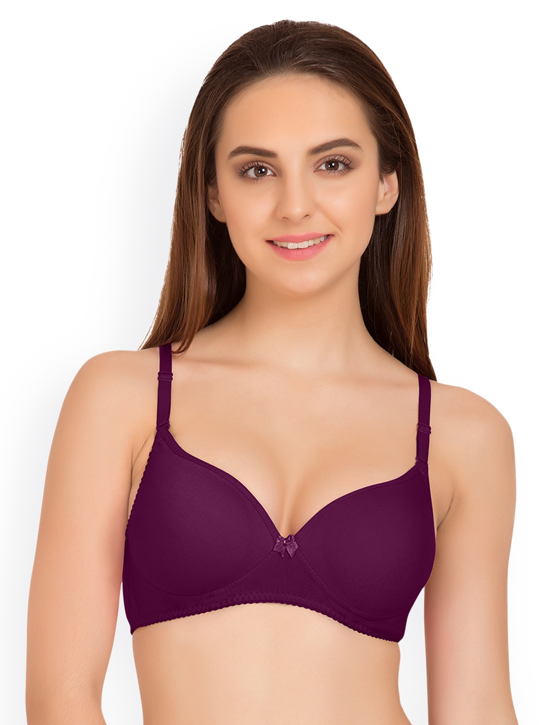 

Tweens Purple Solid Non-Wired Heavily Padded Balconette Bra TW_1520DPR