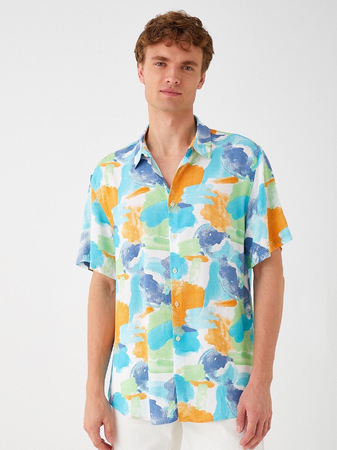 

Koton Abstract Printed Casual Shirt, Green