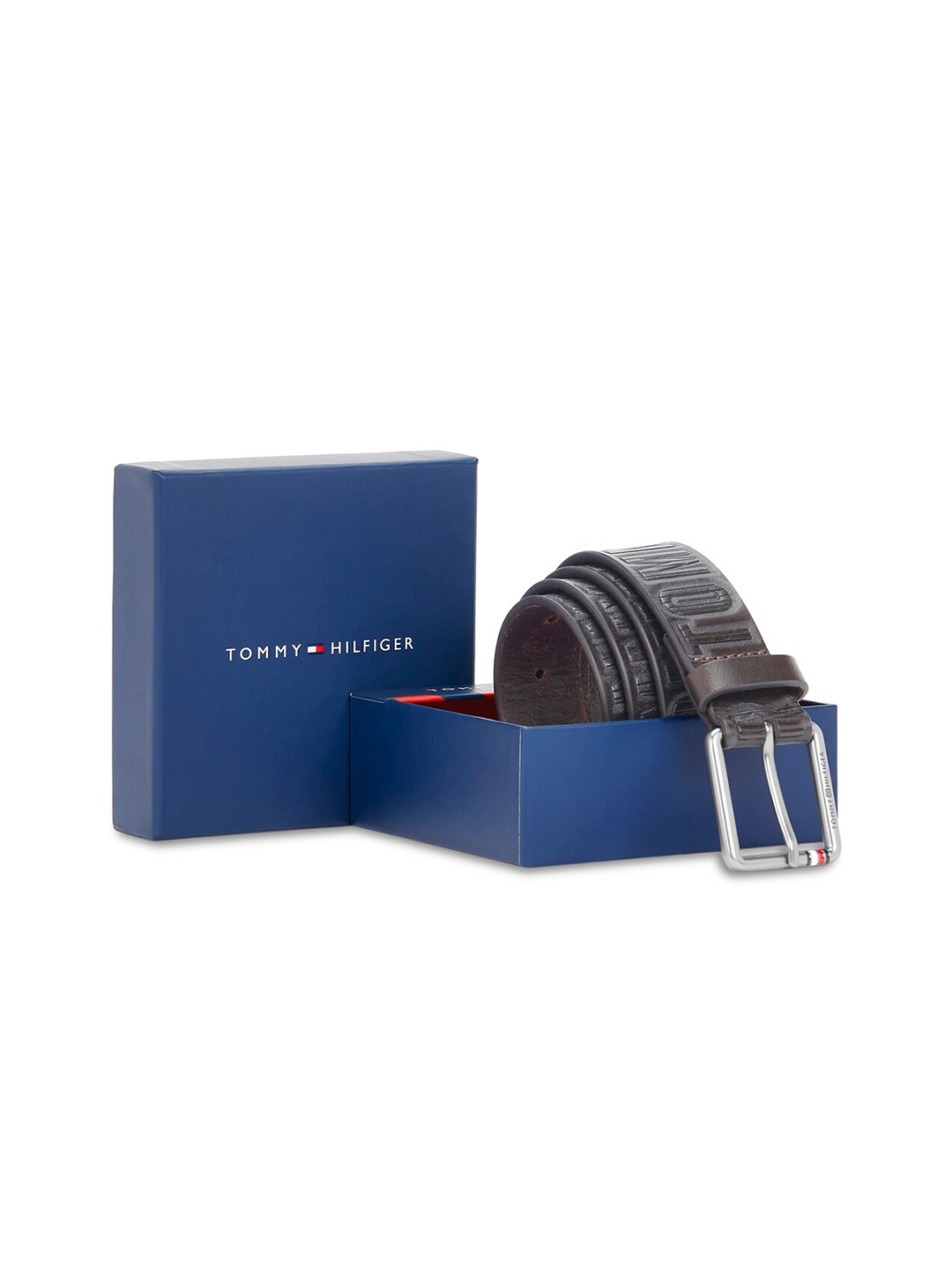 

Tommy Hilfiger Men Textured Leather Casual Belt, Brown