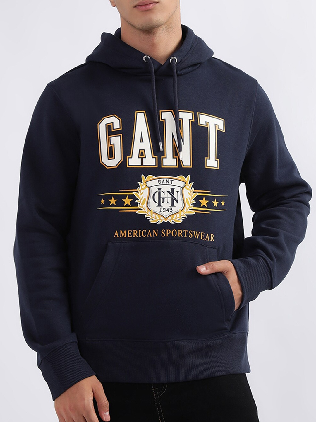 

GANT Printed Hooded Sweatshirt, Navy blue